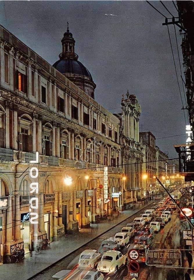 La stupenda Via Etnea a Catania negli anni '60